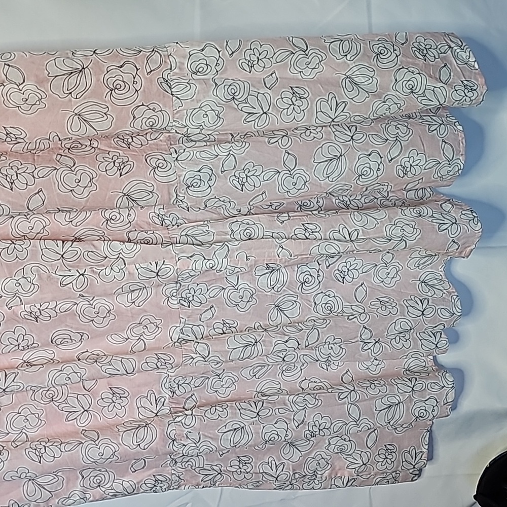 Tommy Hilfiger floral flowy vneck pink maxi sleeveless dress sz 16 - Picture 9 of 10